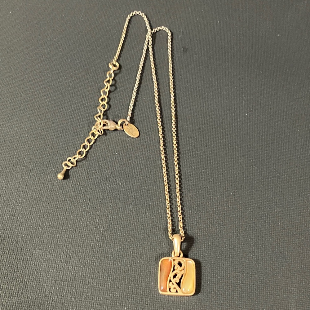 Retired Lia Sophia “Tealight” Gold Pendant Necklace